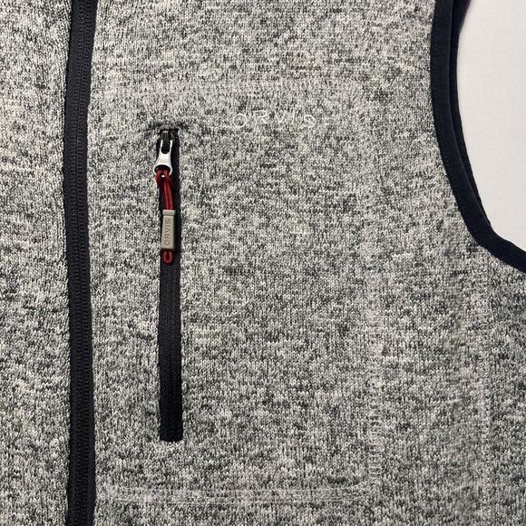 Orvis Vest Men's M Grey Classic Fleece Full Zip Fly Fishing Zip Golf Pocket - Picture 3 of 5